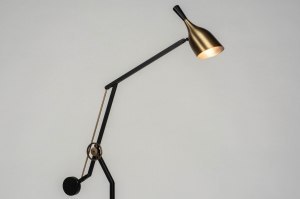vloerlamp 73597 industrieel design modern messing aluminium brons metaal zwart mat brons messing