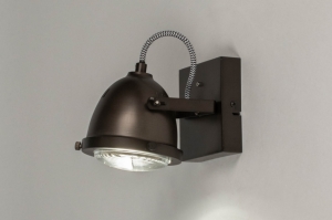 spot 73651 eindereeks industrieel landelijk stoere lampen retro metaal oldmetal (gunmetal) zwart bruin rond rechthoekig