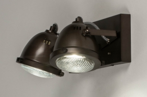 spot 73652 eindereeks industrieel landelijk stoere lampen retro metaal oldmetal (gunmetal) zwart bruin rond rechthoekig