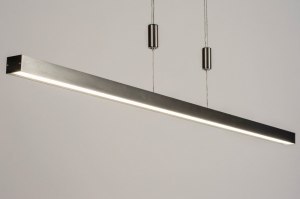 pendant light 73691 designer modern stainless steel metal steel gray oblong