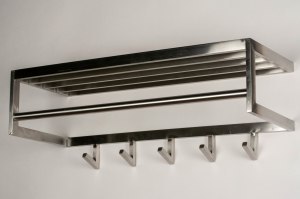 kapstok 73703 modern staal rvs metaal staalgrijs langwerpig rechthoekig