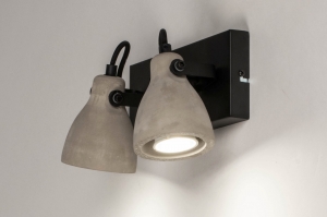 Spot 73798 Sale Industrielook laendlich modern coole Lampen grob Beton Metall schwarz matt Betongrau rund rechteckig