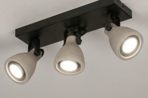 spot 73799 eindereeks industrieel landelijk modern stoere lampen beton metaal zwart mat betongrijs rond rechthoekig