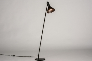 vloerlamp 73805 sale industrieel modern retro eigentijds klassiek metaal zwart mat rond