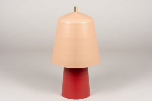 tafellamp 73810 sale design modern retro eigentijds klassiek metaal roze rood messing rond