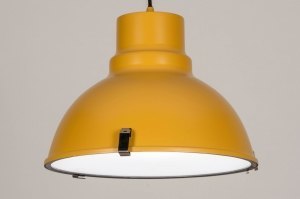 hanglamp 73829 industrieel landelijk modern voor kinderen metaal geel rond