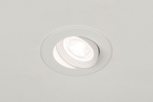 inbouwspot 73882 landelijk rustiek modern aluminium wit mat rond