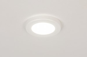 plafondlamp 73930 modern kunststof wit mat rond