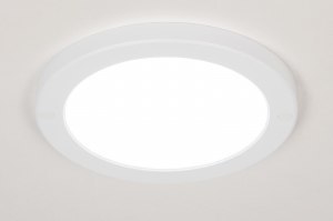 plafondlamp 73934 modern kunststof wit mat rond