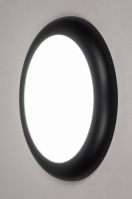 plafondlamp 73938 design modern kunststof zwart mat rond