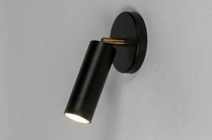 plafondlamp 73980 design landelijk modern eigentijds klassiek metaal zwart mat rond