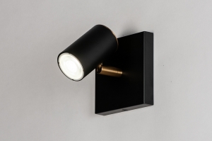 wandlamp 73981 design landelijk modern eigentijds klassiek metaal zwart mat messing