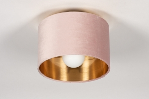 Zubehoer 74055 Stoff Goldfarben Rosa rund