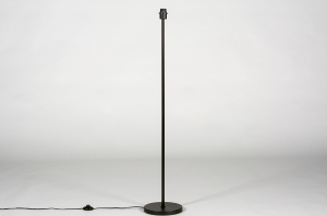 staande lamp 74063 landelijk modern metaal zwart mat rond