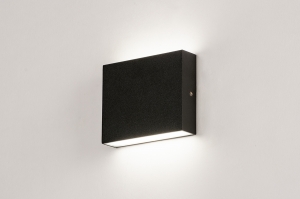 wandlamp 74097 modern aluminium metaal zwart mat