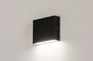 wandlamp 74098 modern aluminium metaal zwart mat