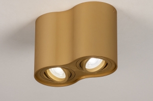 Spot 74141 Sale laendlich modern Klassisch zeitgemaess klassisch Messing (farben) gebuerstet Aluminium Metall Goldfarben Matt Messing (farben) rund la