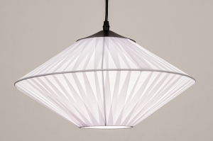 hanglamp 74157 landelijk modern eigentijds klassiek stof zwart wit