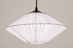 hanglamp 74157 landelijk modern eigentijds klassiek stof zwart wit