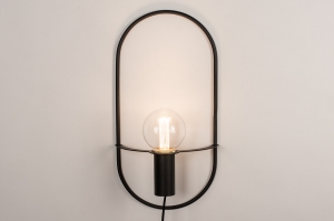 wandlamp 74171 sale industrieel design landelijk modern eigentijds klassiek metaal zwart mat ovaal