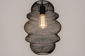 hanglamp 74181 sale industrieel landelijk modern eigentijds klassiek metaal zwart mat rond