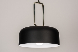 hanglamp 74183 sale design modern retro eigentijds klassiek messing (kleur) metaal zwart mat goud messing (kleur) rond