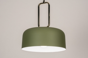 hanglamp 74185 design landelijk modern retro eigentijds klassiek messing glanzend metaal zwart mat groen mat messing rond