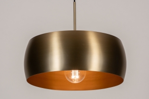 hanglamp 74201 landelijk modern klassiek eigentijds klassiek messing metaal goud messing rond