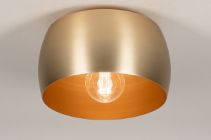 plafondlamp 74203 landelijk modern klassiek eigentijds klassiek art deco messing metaal goud mat messing rond