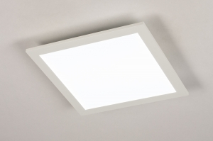 plafondlamp 74233 modern kunststof metaal wit mat vierkant