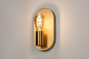 wandlamp 74254 modern klassiek eigentijds klassiek art deco metaal goud messing ovaal