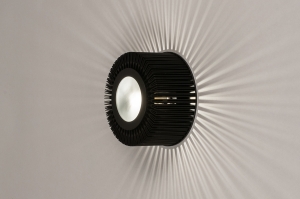 plafondlamp 74284 industrieel design modern aluminium zwart mat rond