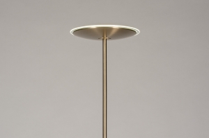 vloerlamp 74361 modern klassiek eigentijds klassiek messing geschuurd metaal goud messing rond