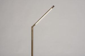 staande lamp 74362 modern eigentijds klassiek messing geschuurd metaal goud mat messing rond