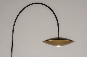 vloerlamp 74381 sale modern eigentijds klassiek art deco marmer metaal zwart mat goud messing rond