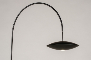 staande lamp 74382 eindereeks modern marmer metaal zwart mat rond