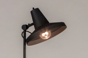 vloerlamp 74385 sale industrieel design landelijk modern retro eigentijds klassiek metaal zwart mat rond