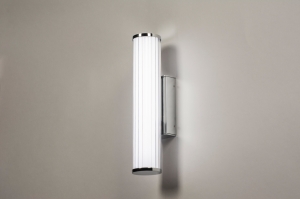 wandlamp 74402 modern retro kunststof acrylaat kunststofglas metaal wit chroom rond langwerpig