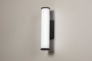 wandlamp 74403 modern retro kunststof acrylaat kunststofglas metaal zwart mat wit rond langwerpig