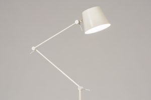 staande lamp 74426 landelijk modern metaal wit mat creme