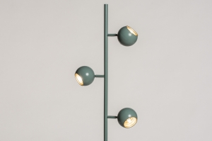 vloerlamp 74446 modern retro metaal groen goud rond