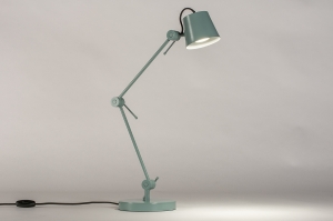 tafellamp 74451 landelijk rustiek modern retro metaal groen rond