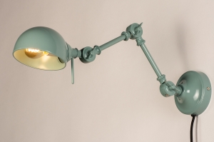 wandlamp 74471 landelijk modern retro metaal groen rond