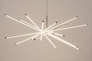 hanglamp 74508 modern staal rvs kunststof metaal wit staalgrijs