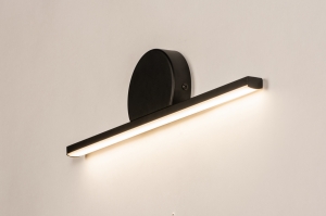 wandlamp 74529 design modern metaal zwart mat rond langwerpig
