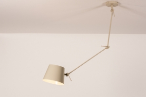 hanglamp 74556 landelijk modern metaal beige zand rond