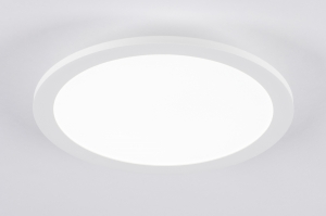 plafondlamp 74601 modern aluminium metaal wit mat rond