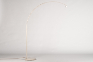 vloerlamp 74611 landelijk modern retro eigentijds klassiek marmer metaal beige zand rond