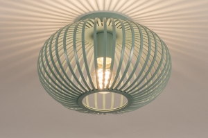 plafondlamp 74623 modern retro metaal groen rond