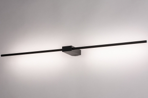 wandlamp 74631 design modern eigentijds klassiek aluminium metaal zwart mat langwerpig rechthoekig